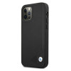 BMW BMHCP12MRCDPK Apple iPhone 12 / 12 Pro funda rígida Leather Deboss, negra