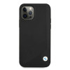 BMW BMHCP12MRCDPK Apple iPhone 12 / 12 Pro funda rígida Leather Deboss, negra