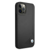 BMW BMHCP12MRCDPK Apple iPhone 12 / 12 Pro funda rígida Leather Deboss, negra
