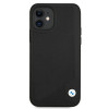 Funda rígida BMW BMHCP12SRCDPK Apple iPhone 12 mini Leather Deboss, negra