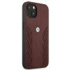 Funda rígida BMW BMHCP13SRSPPR Apple iPhone 13 mini Leather Curve Perforate, roja