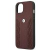 Funda rígida BMW BMHCP13SRSPPR Apple iPhone 13 mini Leather Curve Perforate, roja