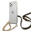 Guess GUHCP12MKC4GSGO Funda rígida para Apple iPhone 12 / 12 Pro 4G Gold Chain, Transparente