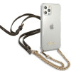 Guess GUHCP12MKC4GSGO Funda rígida para Apple iPhone 12 / 12 Pro 4G Gold Chain, Transparente