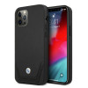 BMW BMHCP12MRSWPK Funda rígida Apple iPhone 12 / 12 Pro Leather Perforate, negra