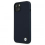 BMW BMHCP13SSILNA Funda rígida Apple iPhone 13 mini Silicone Signature, azul marino