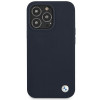 Funda rígida BMW BMHCP13XSILNA Apple iPhone 13 Pro Max Silicone Signature, azul marino