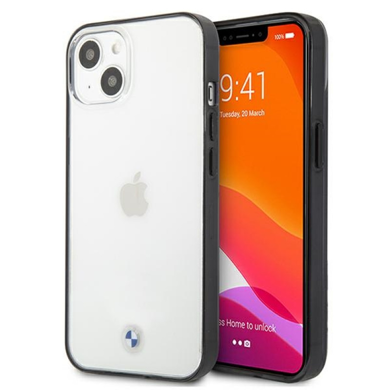 Funda rígida BMW BMHCP13SPCUMRBK Apple iPhone 13 mini Signature Collection, transparente
