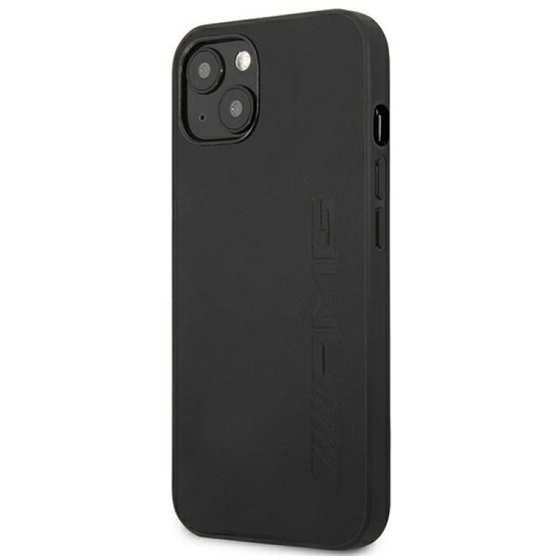 Mercedes-AMG AMHCP14SDOLBK Funda rígida Apple iPhone 14 Leather Hot Stamped, negra