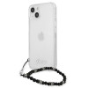 Funda rígida Guess GUHCP13SKPSBK para Apple iPhone 13 mini Black Pearl, transparente