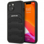 Mercedes-AMG AMHCP14MGSEBK Funda rígida para Apple iPhone 14 Plus / 15 Plus, Leather Debossed Lines, negra