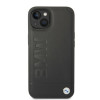 BMW BMHMP14SSLLBK Funda rígida para Apple iPhone 14, Signature Logo Imprint MagSafe, negra