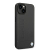 BMW BMHMP14SSLLBK Funda rígida para Apple iPhone 14, Signature Logo Imprint MagSafe, negra