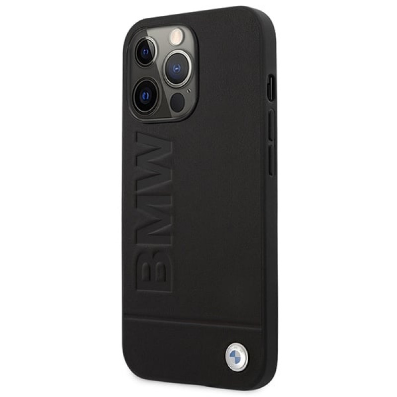 BMW BMHMP14XSLLBK Funda rígida para Apple iPhone 14 Pro Max, Signature Logo Imprint MagSafe, negra