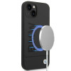 BMW BMHMP14MSLBLBK Funda rígida para Apple iPhone 14 Plus / 15 Plus, Silicona Signature Logo MagSafe, negra