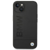 BMW BMHMP14MSLBLBK Funda rígida para Apple iPhone 14 Plus / 15 Plus, Silicona Signature Logo MagSafe, negra