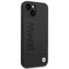 BMW BMHMP14MSLBLBK Funda rígida para Apple iPhone 14 Plus / 15 Plus, Silicona Signature Logo MagSafe, negra