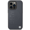 BMW BMHMP14XSLLNA Funda rígida para Apple iPhone 14 Pro Max, Leather Hot Stamp MagSafe, azul marino