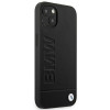 Funda BMW BMHCP14MSLLBK para Apple iPhone 14 Plus / 15 Plus, Leather Stamp, negra
