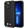 Funda BMW BMHMP14X22PTDK para Apple iPhone 14 Pro Max, Leather Stamp Tricolor MagSafe, negra