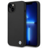 Funda BMW BMHCP14SSILBK para Apple iPhone 14, Silicona Metal Logo, negra