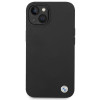 Funda BMW BMHCP14SSILBK para Apple iPhone 14, Silicona Metal Logo, negra