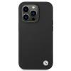 Funda rígida BMW BMHCP14XSILBK Silicone Metal Logo para Apple iPhone 14 Pro Max 6.7", negra