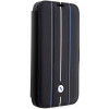 Funda tipo libro BMW BMBKP14L22RVSK Leather Stamp Blue Lines para Apple iPhone 14 Pro 6.1", negra