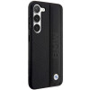Funda rígida BMW BMHCS23M22RDPK Leather Textured & Stripe para Samsung Galaxy S23+ (S916), negra