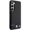 Funda rígida BMW BMHCS23M22NBCK Leather Carbon para Samsung Galaxy S23+ (S916), negra