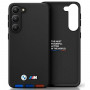 Funda rígida BMW BMHCS23L22PTDK Leather Stamp Tricolor para Samsung Galaxy S23 Ultra (S918), negra