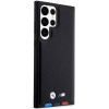 Funda rígida BMW BMHCS23L22PTDK Leather Stamp Tricolor para Samsung Galaxy S23 Ultra (S918), negra