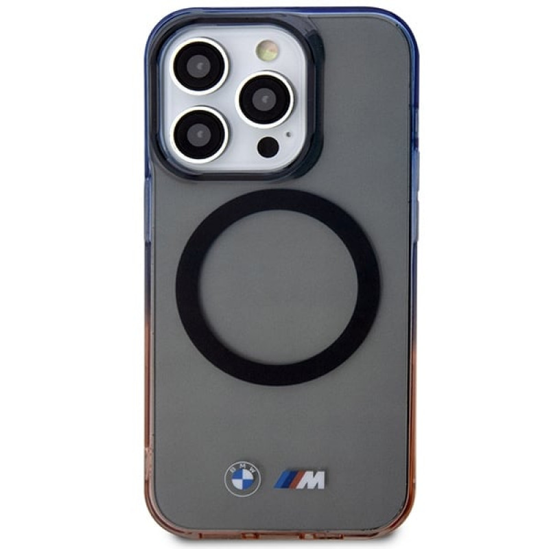 Funda rígida BMW BMHMP14XHTGE Gradient Bumper para Apple iPhone 14 Pro Max, gris, MagSafe