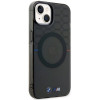 Funda rígida BMW BMHMP14SHGPK Pattern MagSafe para Apple iPhone 14, gris