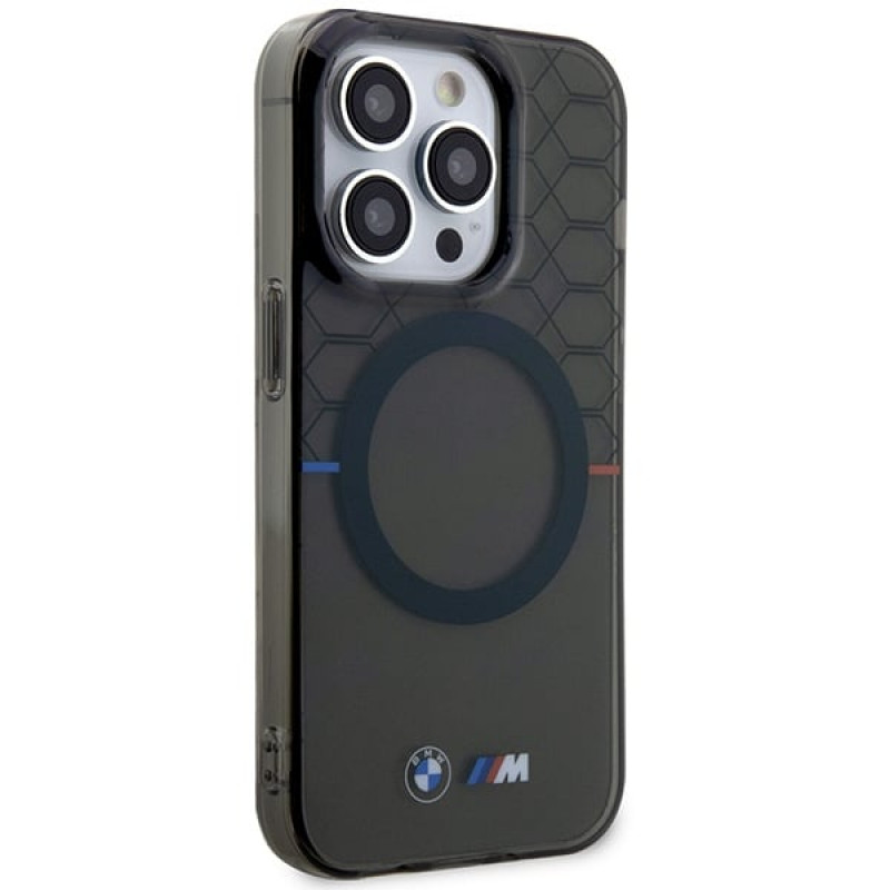 Funda rígida BMW BMHMP14XHGPK Pattern MagSafe para Apple iPhone 14 Pro Max, gris