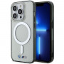 Funda rígida BMW BMHMP14LHCRS Silver Ring MagSafe para Apple iPhone 14 Pro, transparente