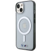 Funda rígida BMW BMHMP14SHCRS Silver Ring MagSafe para Apple iPhone 14, transparente