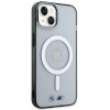 Funda rígida BMW BMHMP14SHCRS Silver Ring MagSafe para Apple iPhone 14, transparente