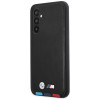 Funda rígida BMW BMHCSA5422PTDK Leather Stamp Tricolor para Samsung Galaxy A54 (A546), negra