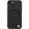 Funda BMW BMHMP14SSILBK2 Signature Liquid Silicone MagSafe para Apple iPhone 14, negra