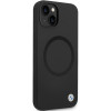 Funda BMW BMHMP14SSILBK2 Signature Liquid Silicone MagSafe para Apple iPhone 14, negra
