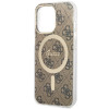 Funda rígida Guess GUHMP13LH4STW 4G MagSafe para Apple iPhone 13 Pro, marrón