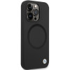 Funda BMW BMHMP14LSILBK2 Signature Liquid Silicone MagSafe para Apple iPhone 14 Pro, negra