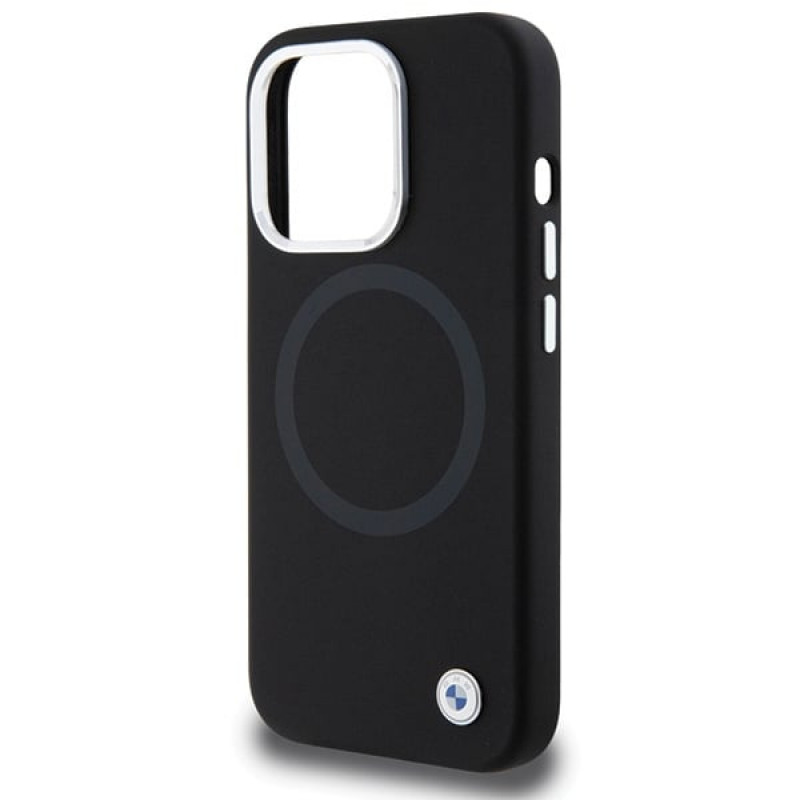 Funda BMW BMHMP15LSILBK2 Signature Liquid Silicone MagSafe para Apple iPhone 15 Pro, negra