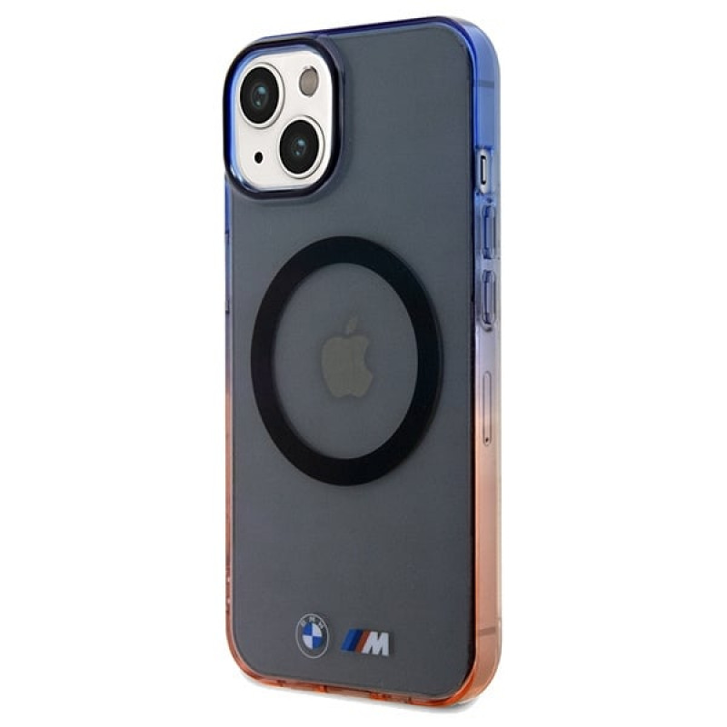 Funda rígida MagSafe Gradient Bumper BMW BMHMP15MHTGE para Apple iPhone 15 Plus / 14 Plus, gris