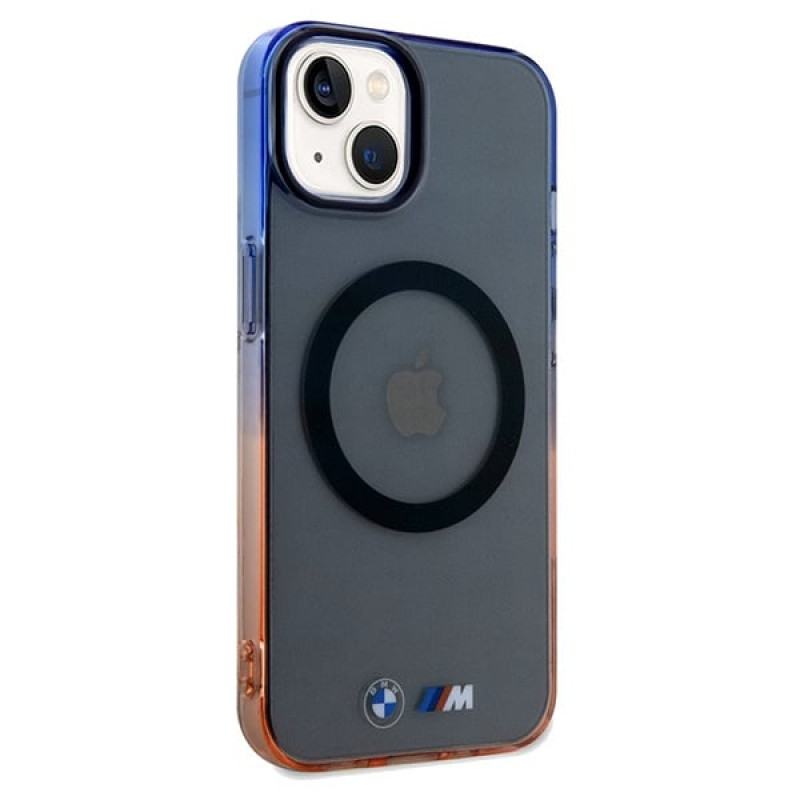 Funda rígida MagSafe Gradient Bumper BMW BMHMP15MHTGE para Apple iPhone 15 Plus / 14 Plus, gris
