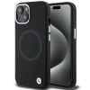 Funda BMW BMHMP15MSILBK2 Signature Liquid Silicone MagSafe para Apple iPhone 15 Plus / 14 Plus, negra