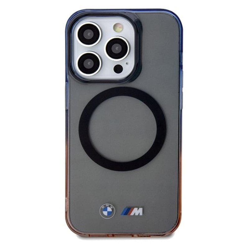 Funda rígida BMW BMHMP15XHTGE Gradient Bumper MagSafe para Apple iPhone 15 Pro Max, gris