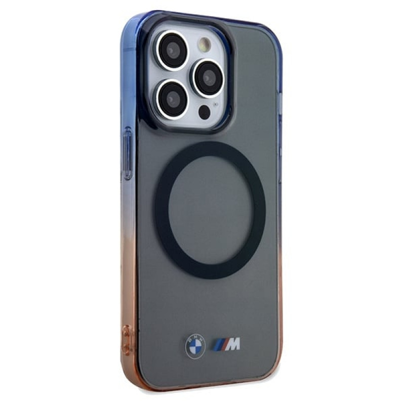 Funda rígida BMW BMHMP15XHTGE Gradient Bumper MagSafe para Apple iPhone 15 Pro Max, gris