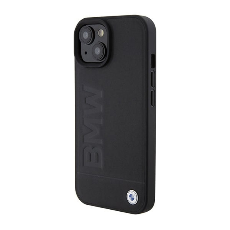 Funda rígida MagSafe con impresión del logotipo Signature BMW BMHMP15SSLLBK para Apple iPhone 15, negra